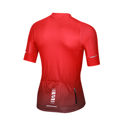 Nuckily MG054 SS Mens Cycling Jersey (White/Black/Red)