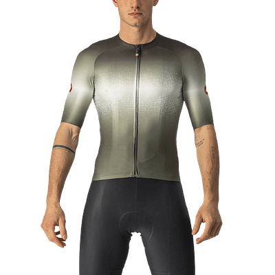 Castelli Aero Race 6.0 Mens Cycling Jersey (Military Green/Light Black)