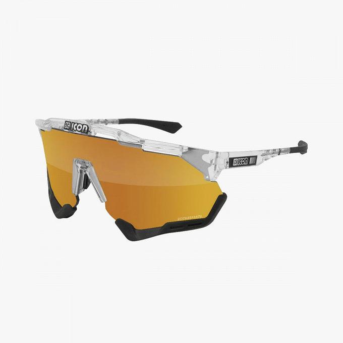 Scicon Aeroshade XL Sport Sunglasses (Multimirror Bronze/Crystal Gloss)