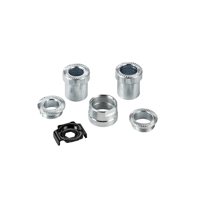 Elite Knurled Thru Axle Adaptor (Silver)