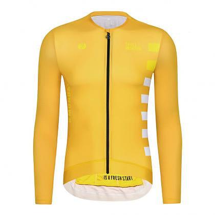 Monton Monday Long Sleeve Men's Cycling Jersey (Yellow)