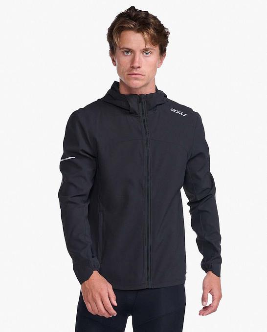 2XU MR6687A Aero Men's Cycling Jacket (Black/Silver Reflective)