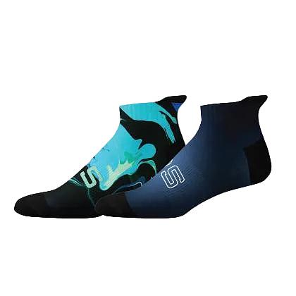 Sox Footwear Acid Wash Tab Unisex Multi Sport Socks - Pack of 2 (Print)