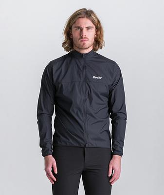 Santini Ventus Wind Men's Cycling Jacket (Black)