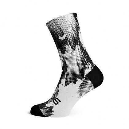 Sox Footwear White Gravel Minimalist Crew Unisex Multi Sport Socks (Print)