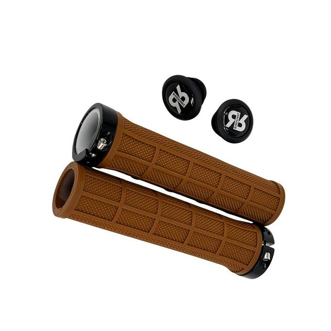 Radkaat Rubber LockFit Grips (Brown)