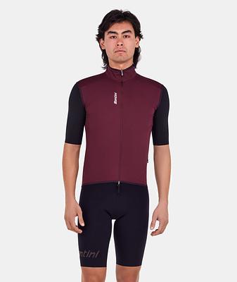 Santini Magic Unisex Cycling Rain Vest (Burgundy)