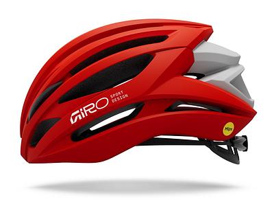 Giro Syntax MIPS Road Cycling Helmet (Matte Flame Red)