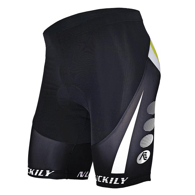 Nuckily MB007 Mens Cycling Shorts (Black/Green)