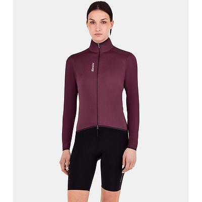 Santini Magic Packable Waterproof Unisex Cycling Jacket (Burgundy)