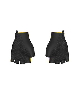 Santini Grand Depart Barcelone Unisex Cycling Gloves (Yellow)