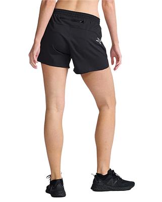 2XU WR6935B Aero 5 Inch Women's Running Shorts (Black/Silver Reflective)