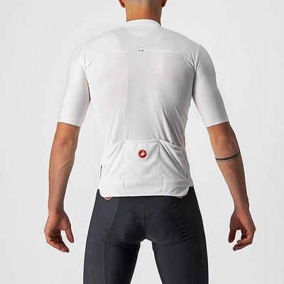 Castelli Prologo 7 Mens Cycling Jersey (Ivory/Light Black/Red)