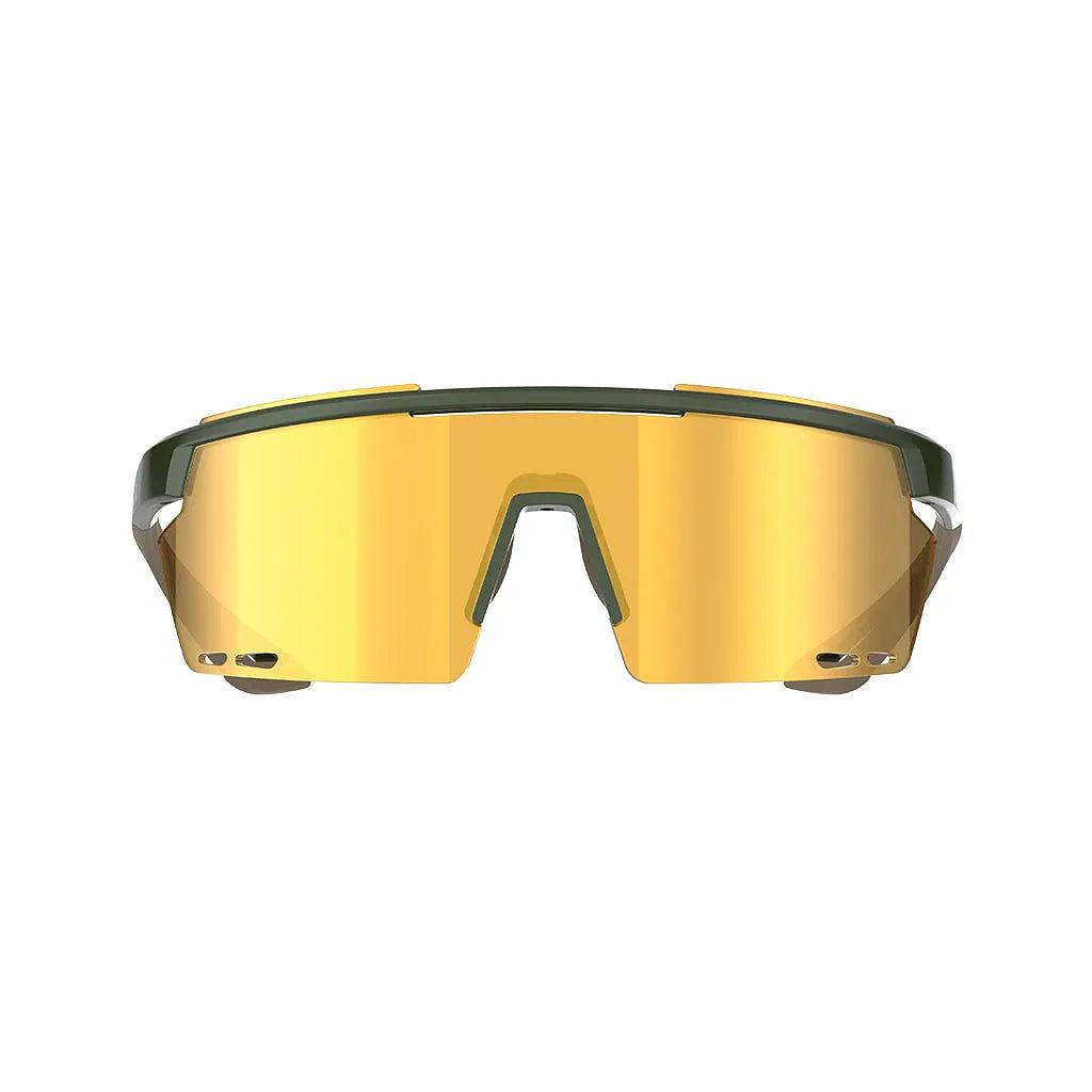 Magicshine Rouler Coated Photochromic Sports Sunglasses (Green/Brown)