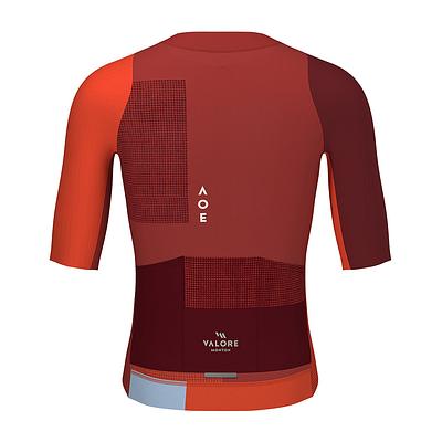 Valore Serie Tempo Men's Cycling Jersey (Crimson Red)