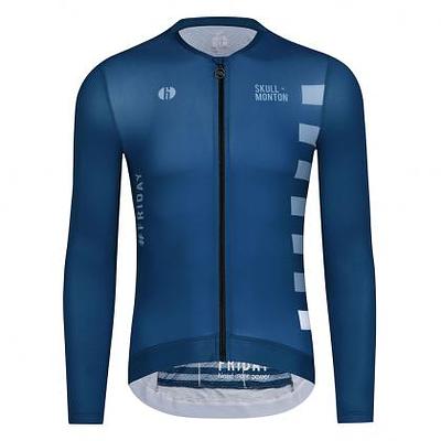 Monton Friday Men's Long Sleeve Cycling Jersey (Grey Blue)
