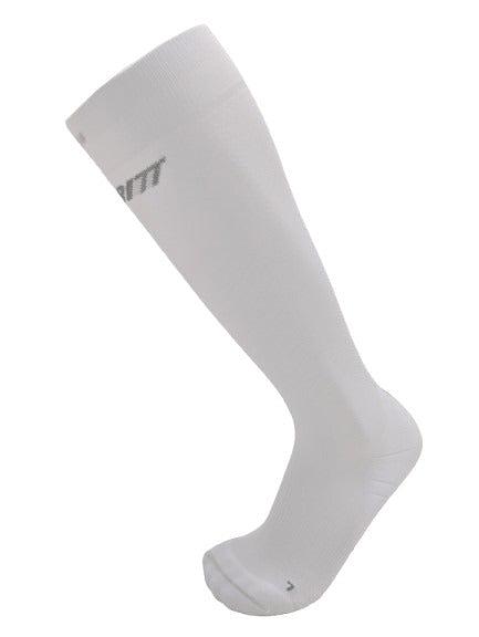 Gambitt Endurance Tall Unisex Compression Socks (White/Grey)