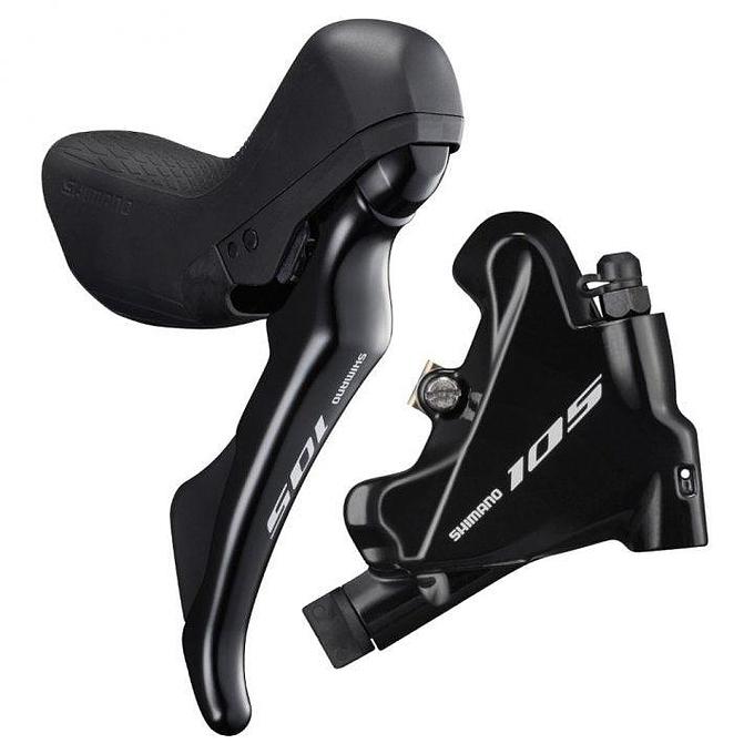 Shimano 105 ST-R7020/BR-R7070 Flat Mount Hydraulic Disc Brake (Black)