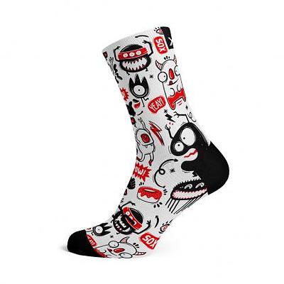 Sox Footwear Monster Casual Crew Unisex Multi Sport Socks (Print)