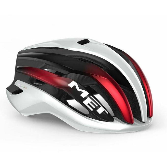 [Open Box] MET Trenta MIPS Road Cycling Helmet (White/Black/Red Metallic/Glosy)