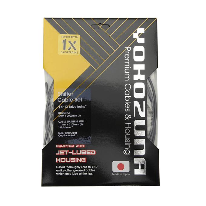 Yokozuna 1x Premium Shifter Cable/Housing Kit (Black)