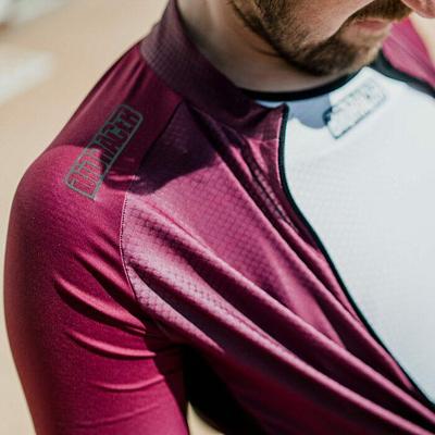 Bioracer Sprinter Coldblack Mens Cycling Jersey (Light Bordeaux)