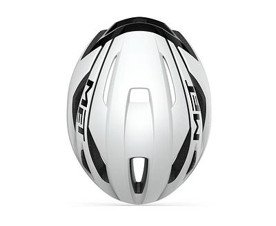 MET Strale Road Cycling Helmet (White Black)
