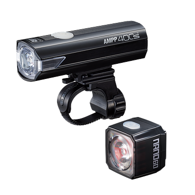 Cateye AMPP 400S and NANO 60 Combo Light (Black)