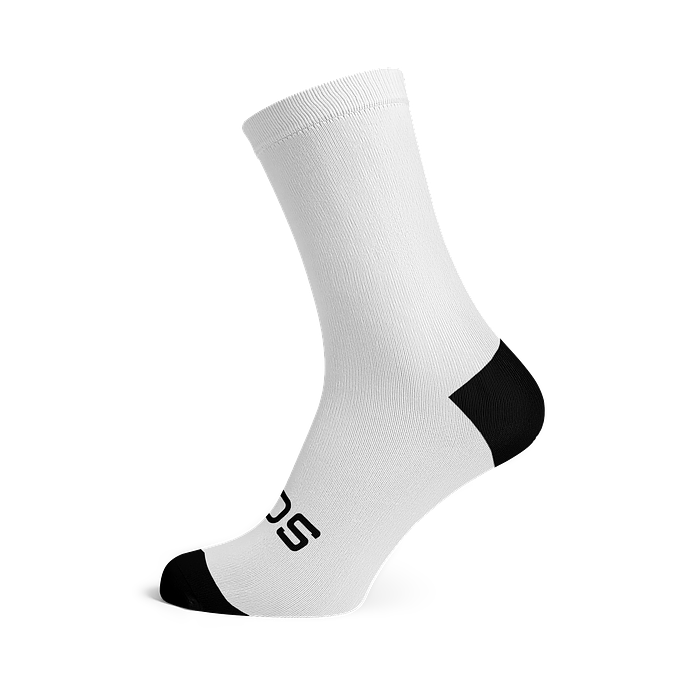 Sox Footwear Solid White Casual Crew Unisex Multi Sport Socks (Print)