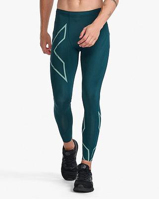 2XU MA5305B Light Speed Men's Compression Tights (Pine/Raft Reflective)