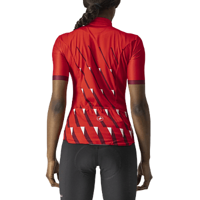 Castelli Pendio Women's Cycling Jersey (Red/Bordeaux White)