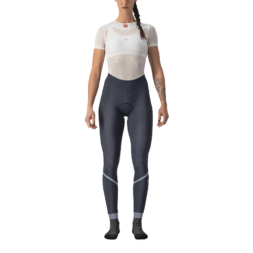 Castelli Velocissima Thermal Women's Cycling  Tight (Savile Blue/Silver-Silver Reflex)
