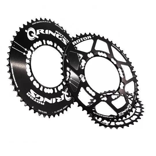 Rotor Q Ring Oval 11 Speed Outer Chainring (Black)