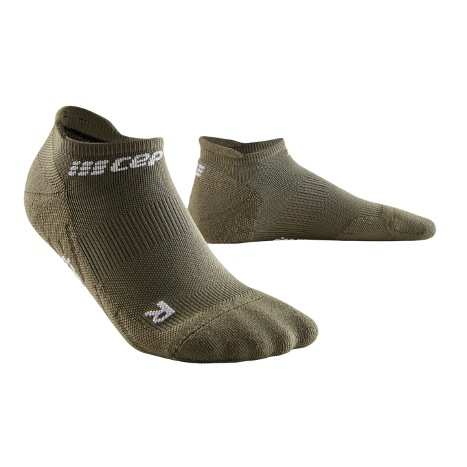 CEP Compression The Run No Show 4.0 Men's Running Socks (Olive)