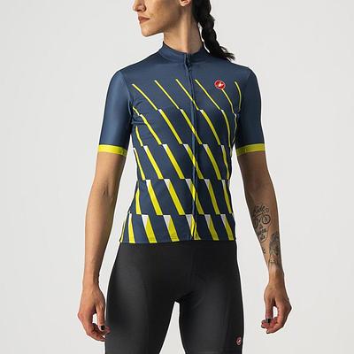Castelli Pendio Women's Cycling Jersey (Moonlite Ocean/Sulphur White)