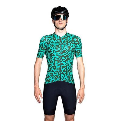 Bioracer Spitfire Noise Mens Cycling Jersey (Green)