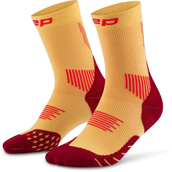 CEP Compression Core Run Mid Cut 5.0 Women's Compression Socks (Mariagold/Burgundy)