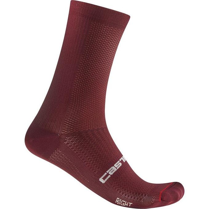Castelli Espresso 18 Men's Cycling Socks (Deep Bordeaux)