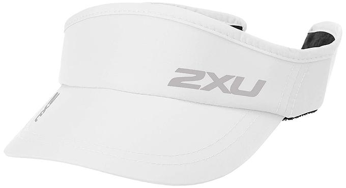 2XU UQ5686F Run Visor (White/White OSFA)
