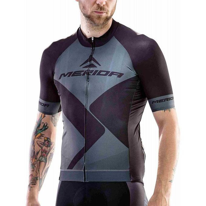 Merida Nizza Mens Cycling Jersey (Black/Grey)