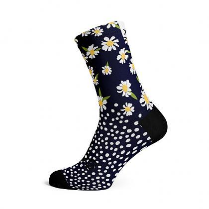 Sox Footwear Daisy Crew Unisex Running Socks (Print)