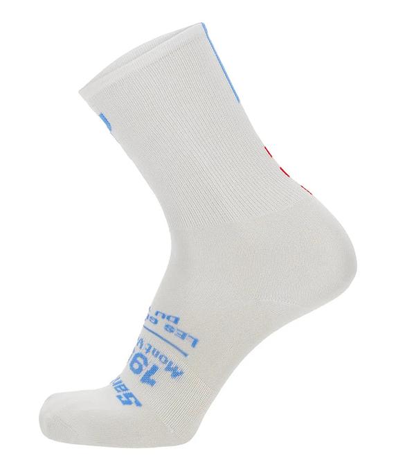 Santini Tour De France Maillot Jaune - M Ventoux Unisex Cycling Socks (White)