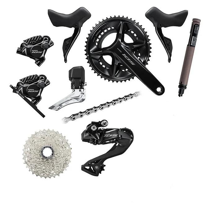 Shimano 105 R7150 2x12 Speed Di2 Disc Brake Road Groupset - 50/34 11/34