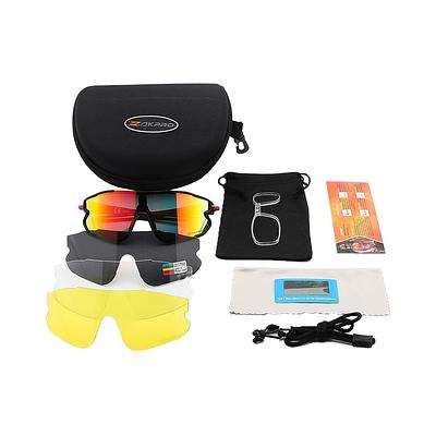 Zakpro Professional Outdoor Sport Sunglasses (Bright Red)