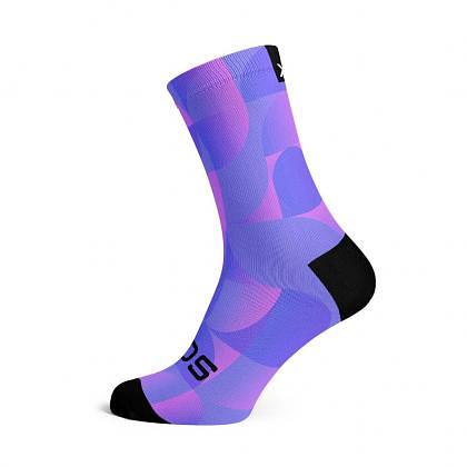 Sox Footwear Solid Purple Casual Crew Unisex Multi Sport Socks (Print)