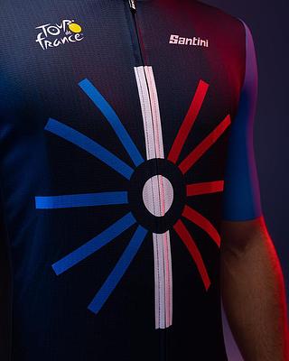 Santini Tour De France Trionfo Mens Cycling Jersey (Print)