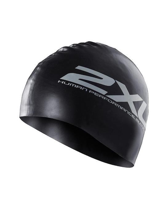 2XU Us1355F Silicone Swim Cap (Black/Black)