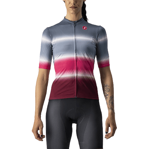 Castelli Dolce Women's Cycling Jersey (Light Steel Blue/Bordeaux)