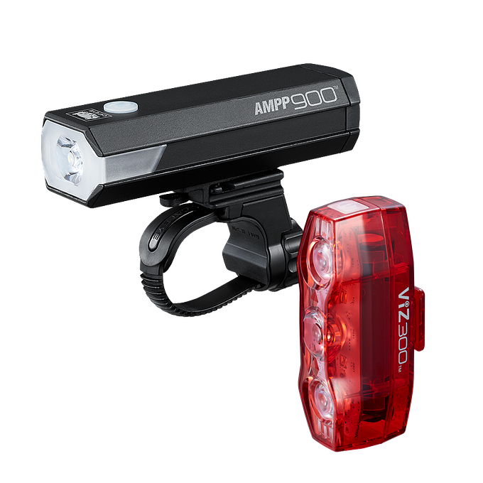 Cateye AMPP 900 and ViZ 300 Combo Light (Black)