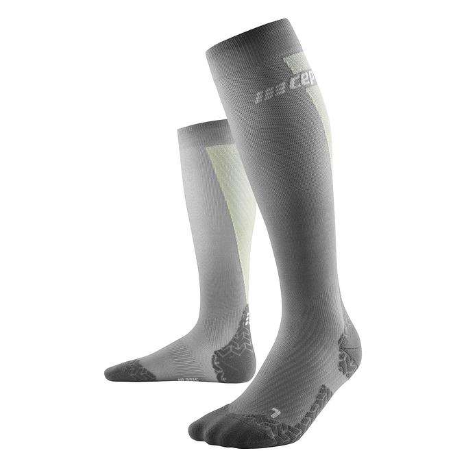 CEP Compression Run Ultralight 3.0 Men's Running Socks (Grey/Lime)